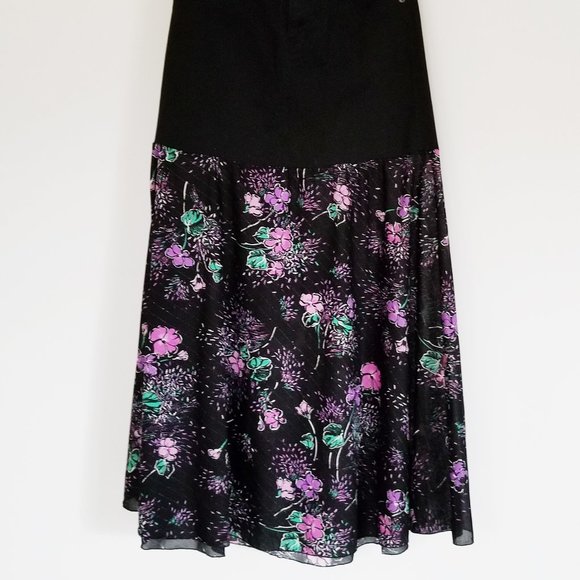 Refashioned Vtg Floral & Denim Maxiskirt (M/L) - Picture 2 of 8